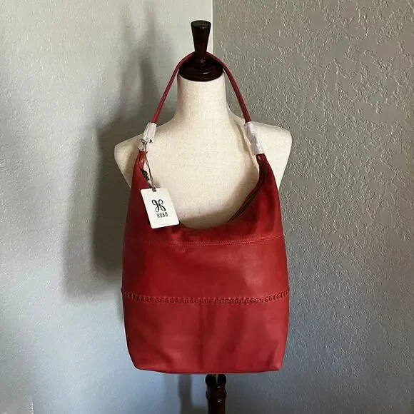 Hobo Entrine Whipstitch Leather Shoulder Tote Bag, Leather, Orange (Ginger) NWT - Picture 15 of 16